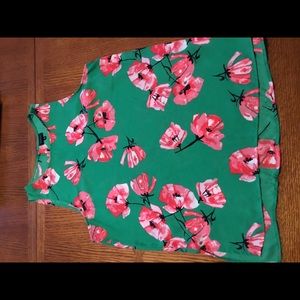 Who what wear green Floral tank XL